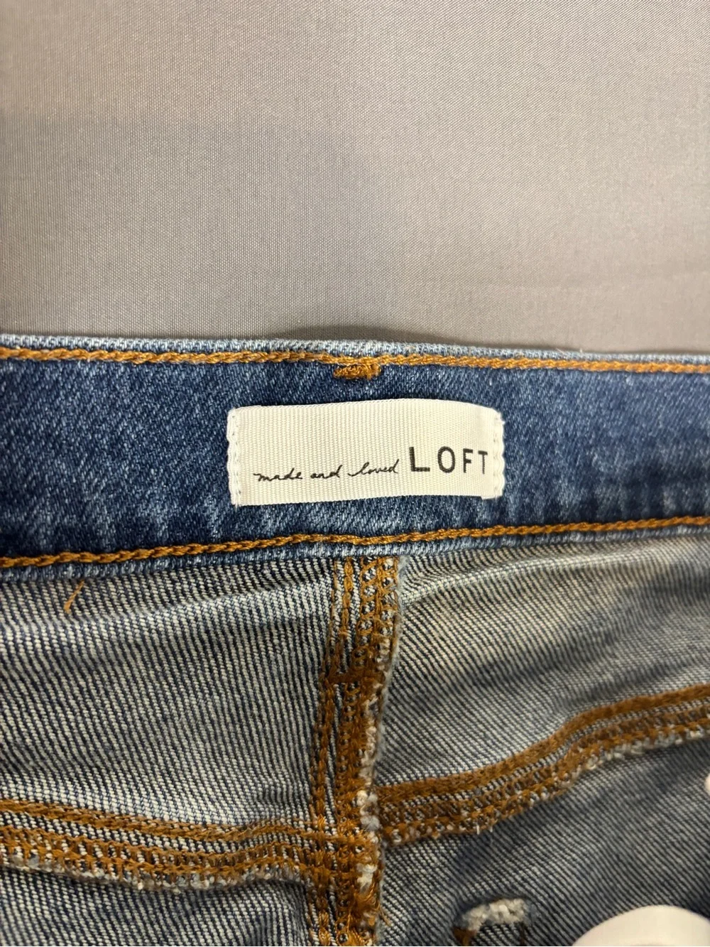 LOFT Womens Jeans 30 10 High Rise Front Seam Slim Straight Ankle Medium Wash